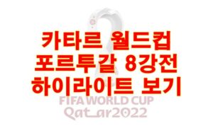 카타르 월드컵 포르투갈 8강전 하이라이트보기
