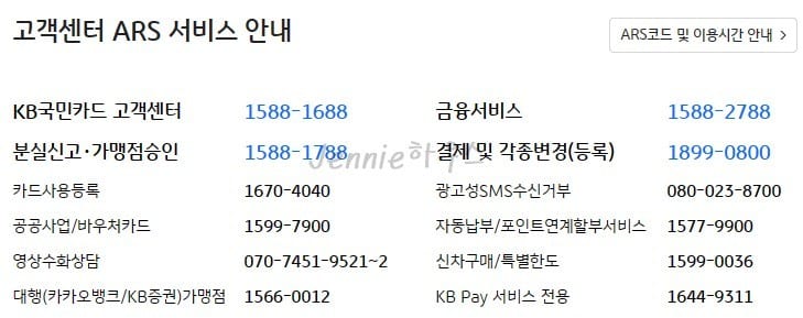 KB국민카드-고객센터-전화번호-및-상담원연결